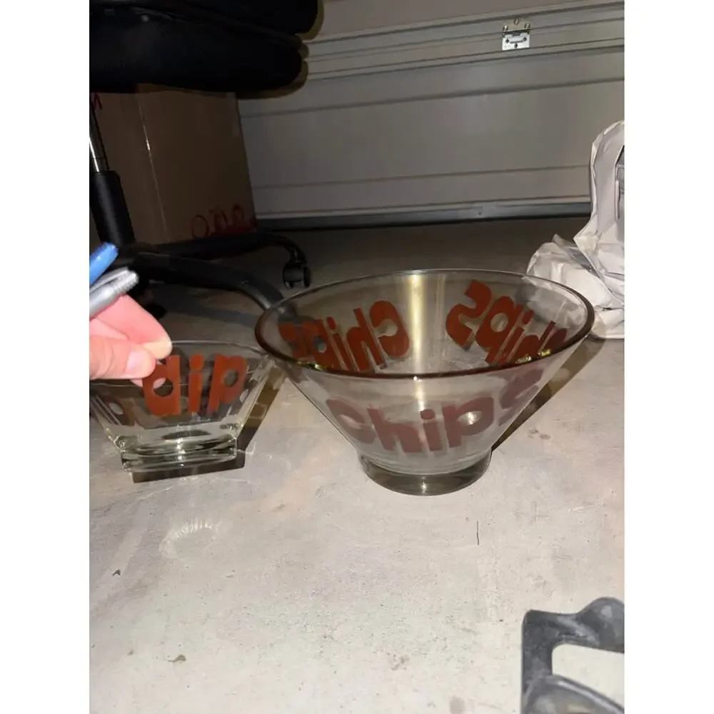 Vintage MCM Wheaton Glass Chip and Dip Bowl